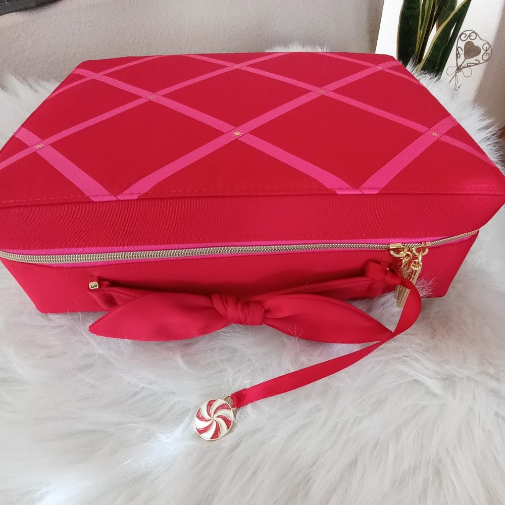 Estee Lauder Red Travel Makeup Train Case
